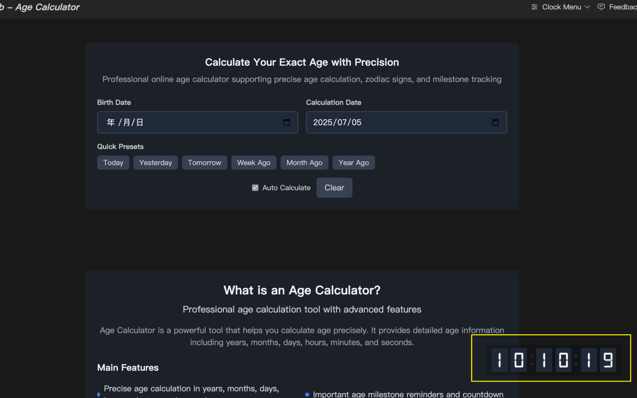Elegant Time Display
